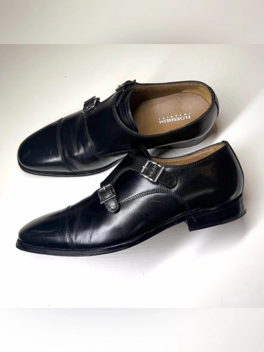 Florsheim Imperial Men’s Classic Leather Double Monk Strap Dress Shoes Size- 8